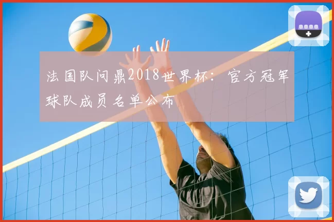 法国队问鼎2018世界杯：官方冠军球队成员名单公布