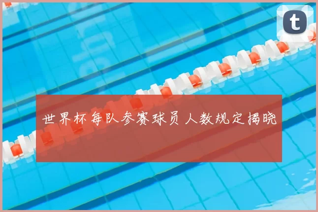 世界杯每队参赛球员人数规定揭晓